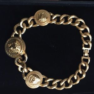 Versace three medusa necklace